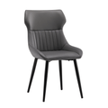 Scaun de dining SAGARA, gri inchis/negru