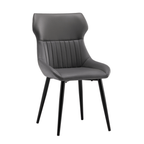 Scaun de dining SAGARA, gri inchis/negru