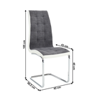 Scaun SALOMA, gri inchis / alb