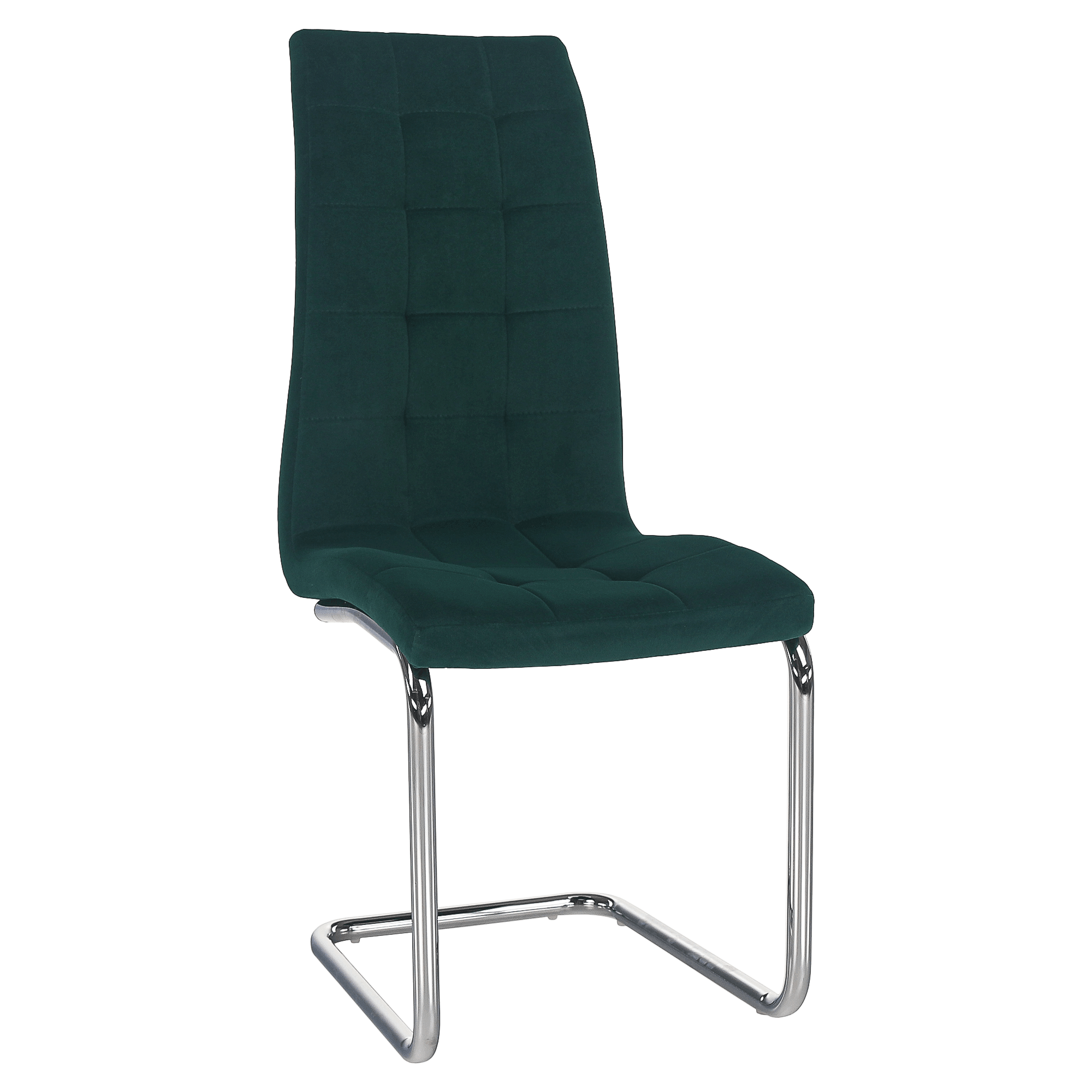 Scaun de masa SALOMA NEW, tesatura de catifea smarald/crom