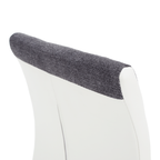 Scaun SALOMA, gri inchis / alb