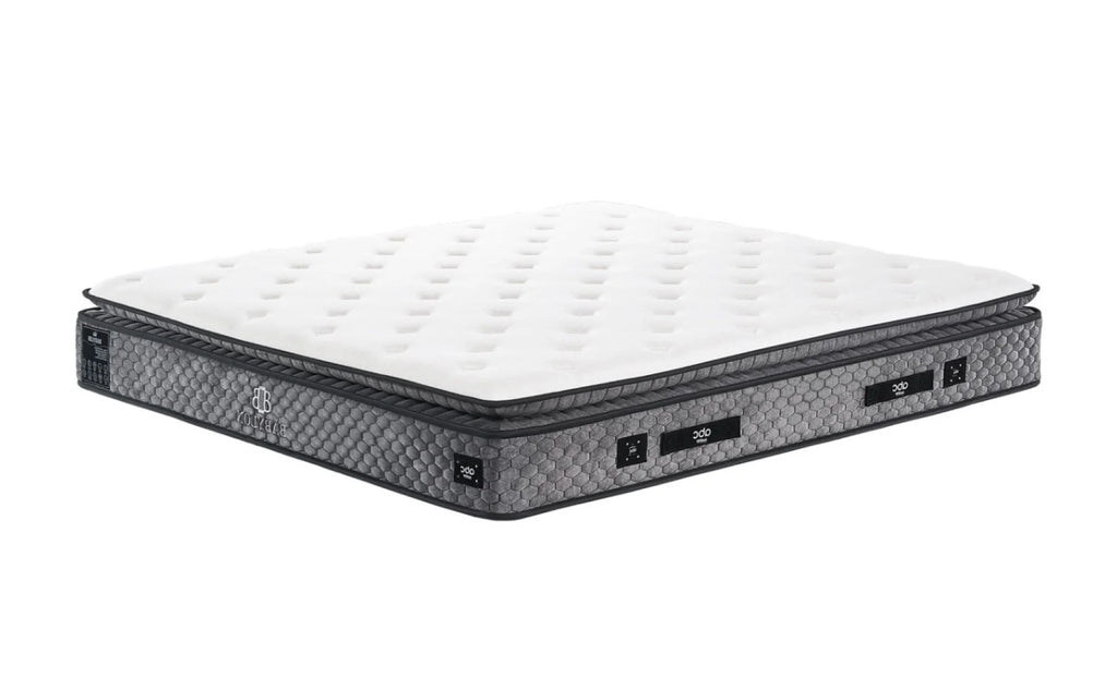 Saltea cu arcuri pocket, alb / gri, moale, 160x200x35 cm, Babylon