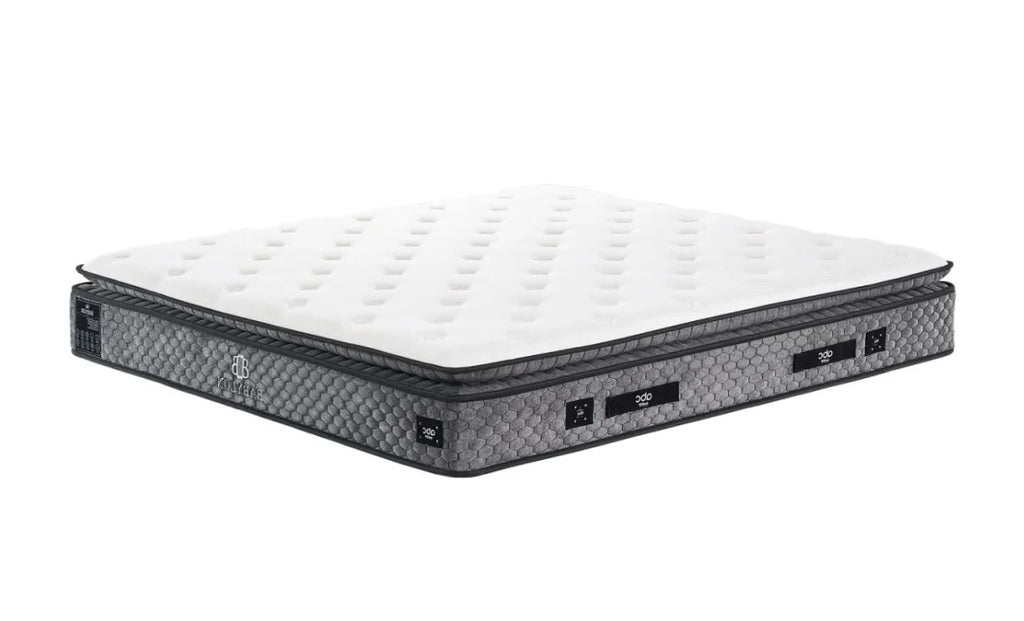 Saltea cu arcuri pocket, alb / gri, moale, 160x200x35 cm, Babylon