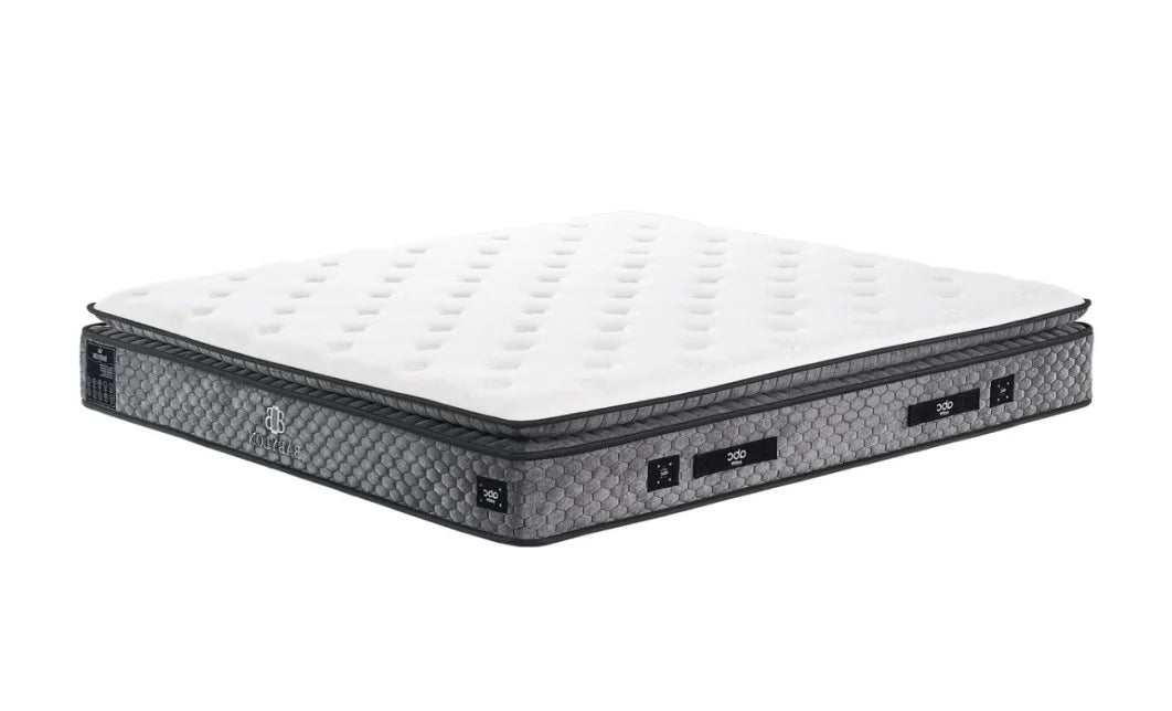 Saltea cu arcuri pocket, alb / gri, moale, 160x200x35 cm, Babylon