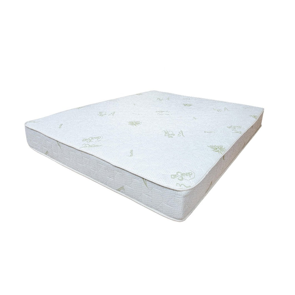 Saltea cu arcuri Bonell Aloe Vera, alb, vedere din față
