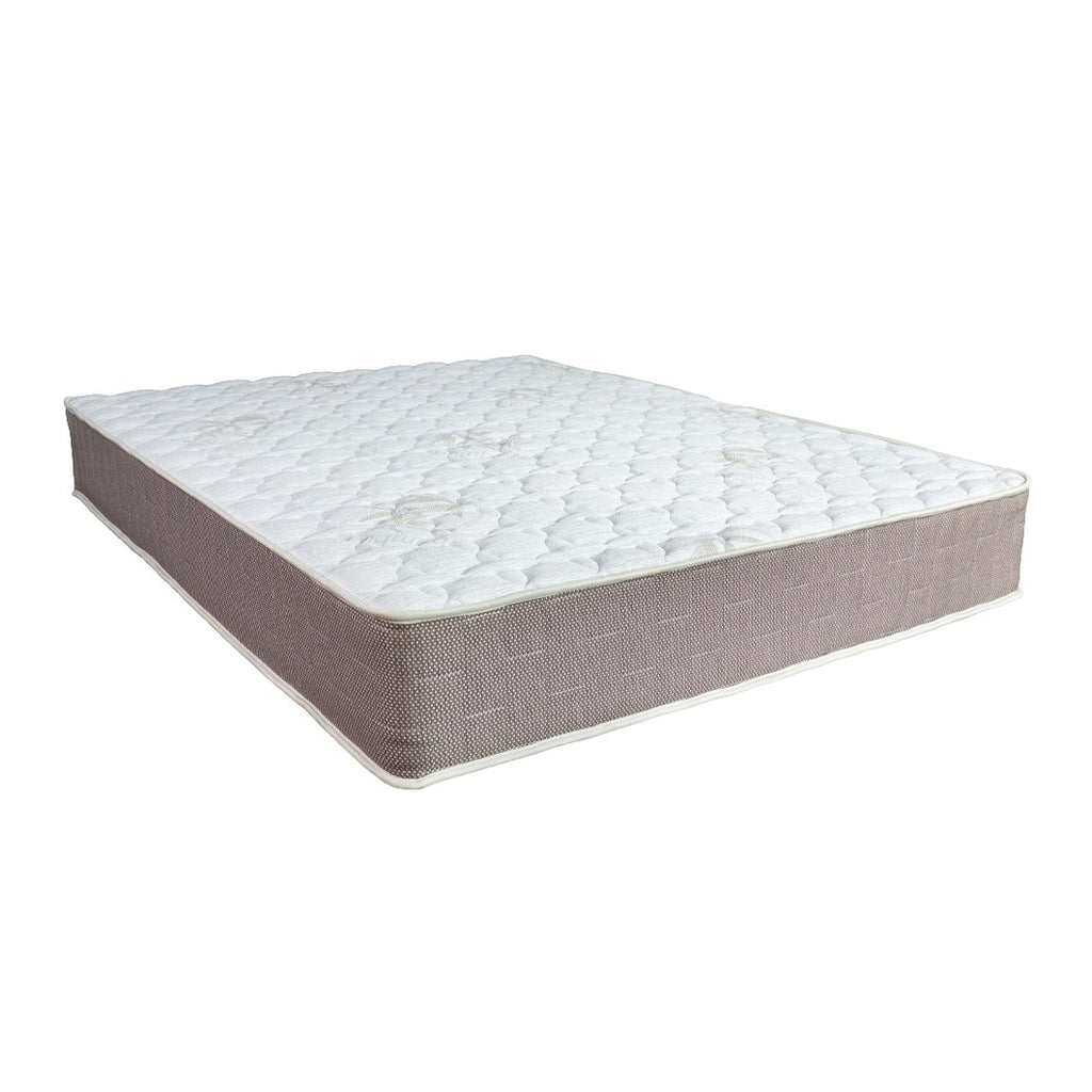 Saltea cu arcuri Bonell, alb, vedere din față