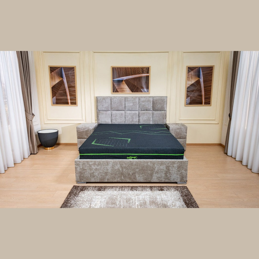 Saltea cu spumă memory DR Sleep HR Black în dormitor, imaginea 6