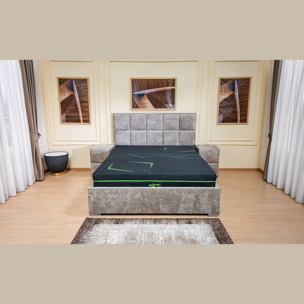 Saltea cu spumă memory DR Sleep HR Black în dormitor, imaginea 6