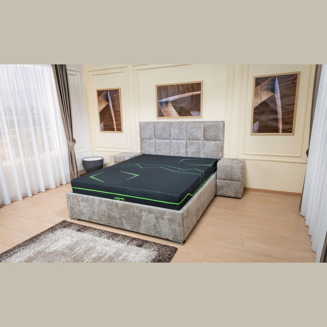 Saltea cu spumă memory DR Sleep HR Black în dormitor, imaginea 5