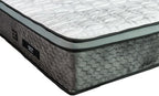 Saltea cu arcuri pocket, alb / gri, Hidrogel Pocket