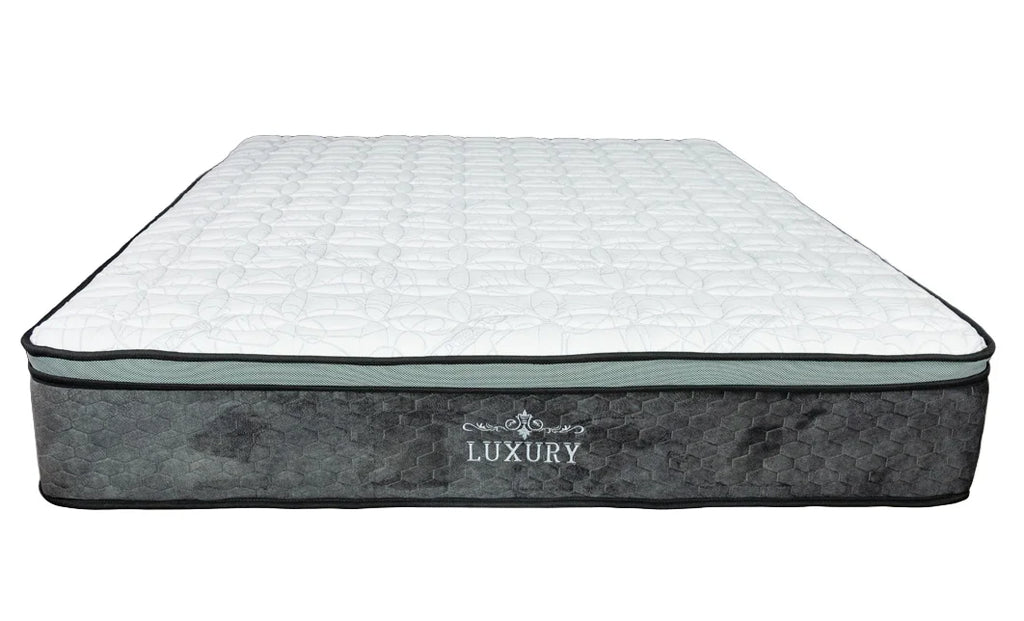 Saltea cu arcuri pocket, alb / gri, Luxury Pocket