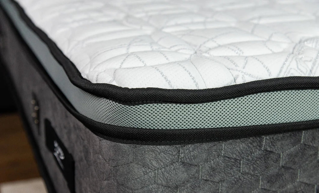 Saltea cu arcuri pocket, alb / gri, Luxury Pocket