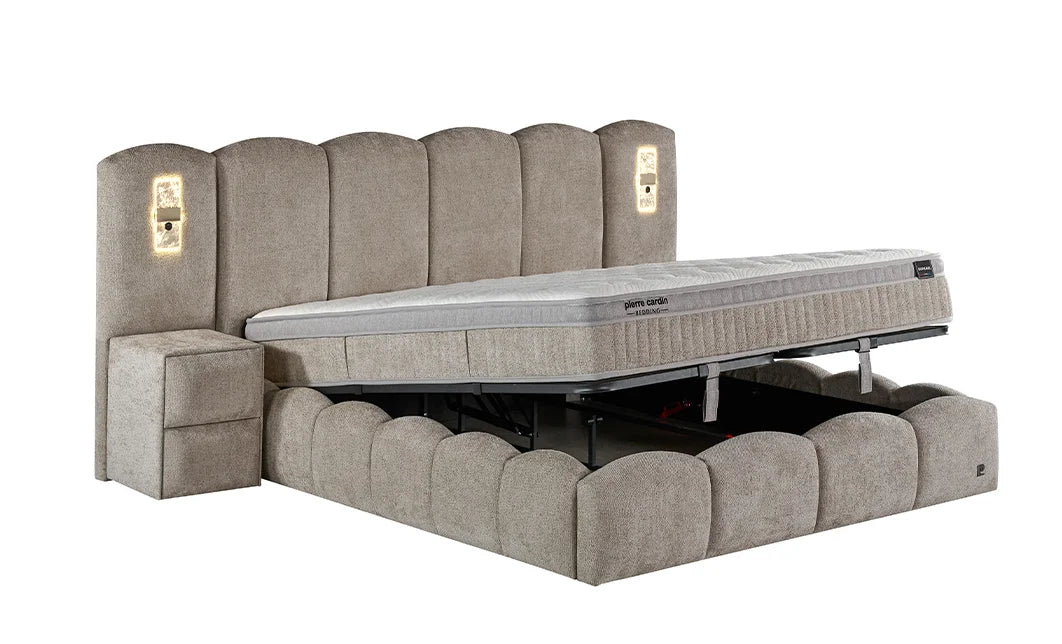 Pat Pierre Cardin cu somiera cu spatiu de depozitare, 160x200 cm, Las Palmas