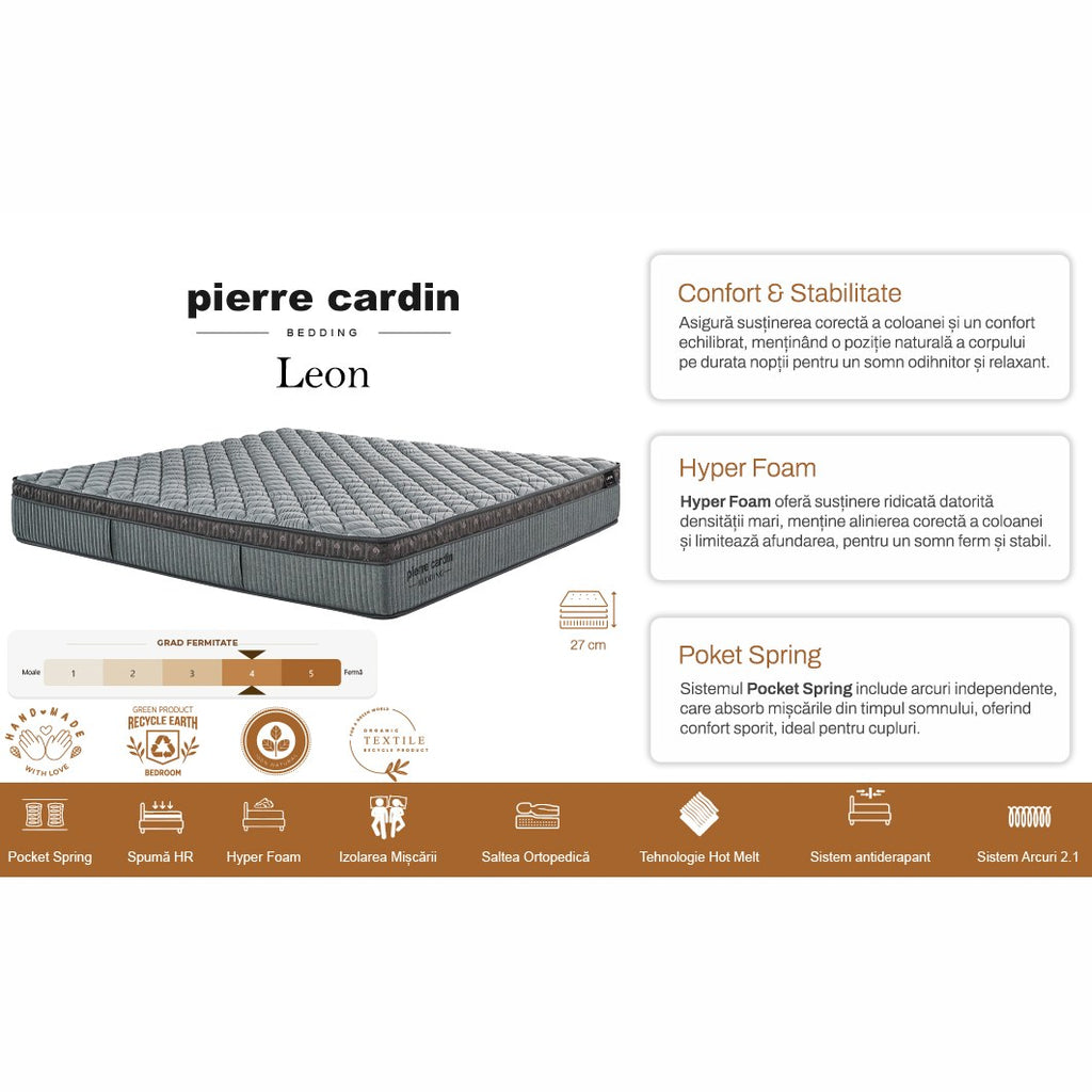 Straturile saltelei Leon – arcuri pocket, imaginea 4