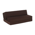 Saltea pliabilă Vedis, maro, vedere din față