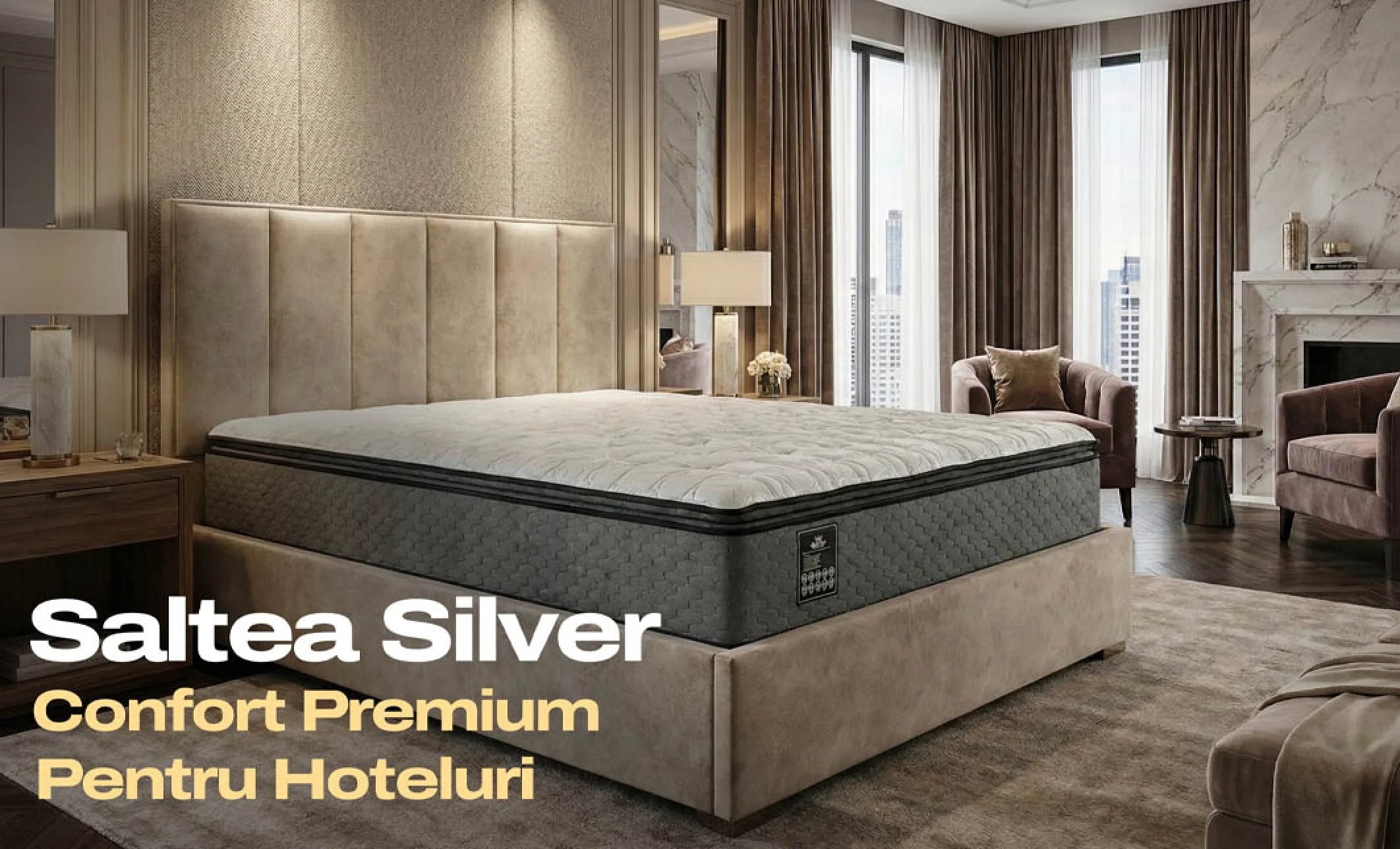 Saltea Silver, 140x200x33cm