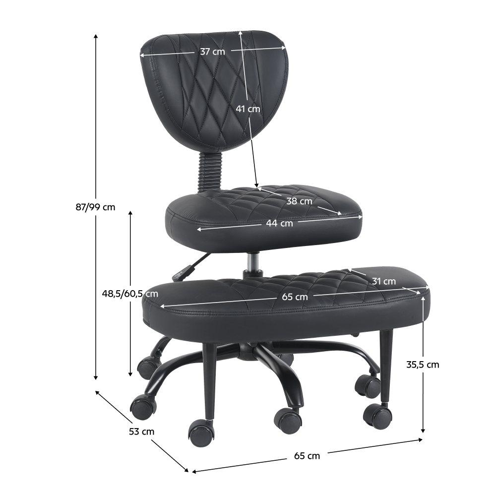 Scaun ergonomic reglabil SAMER, vedere 3