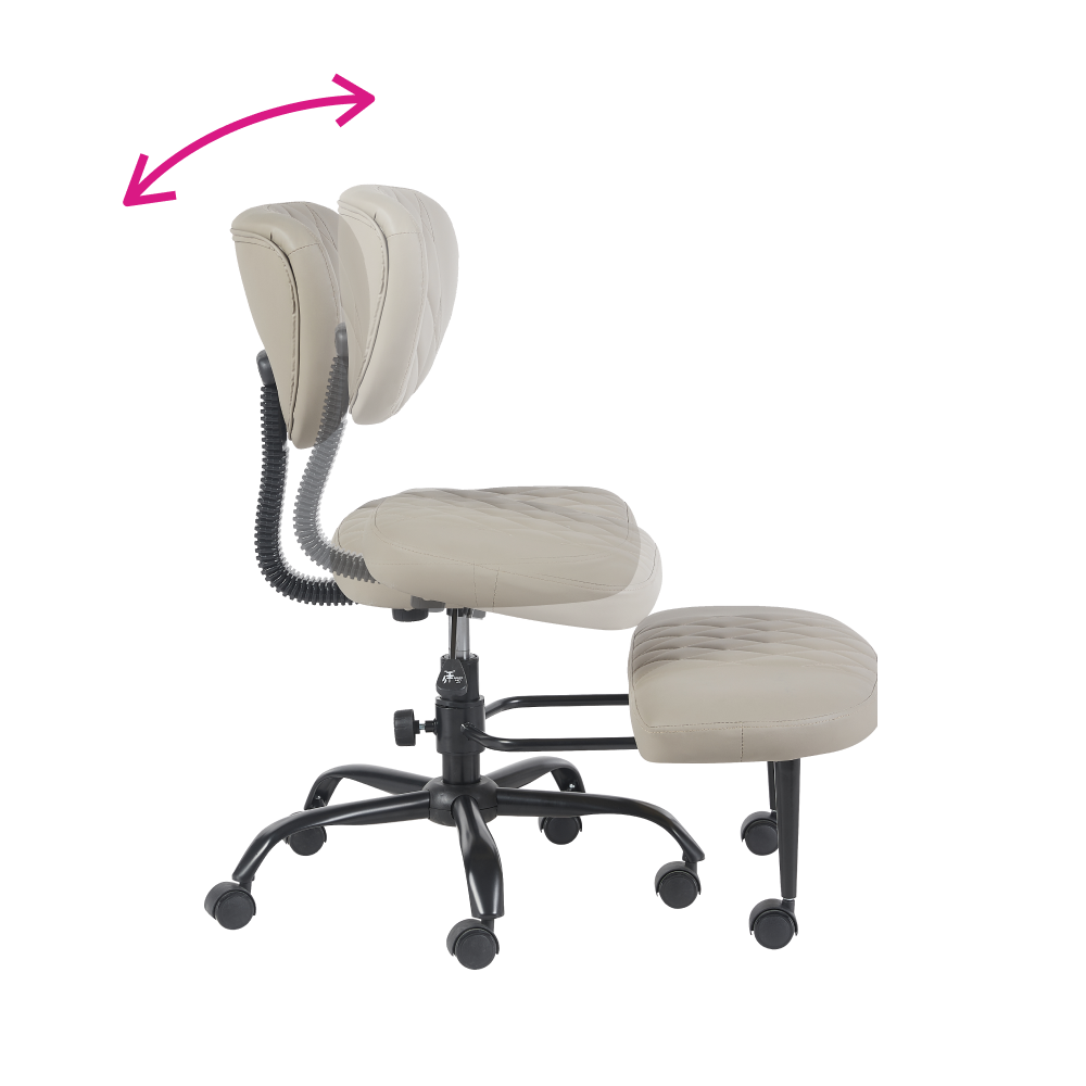 Scaun kneeling SAMER, gri maro / negru