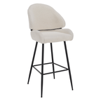 Scaun de bar SANAKO TYP 2, alb/negru