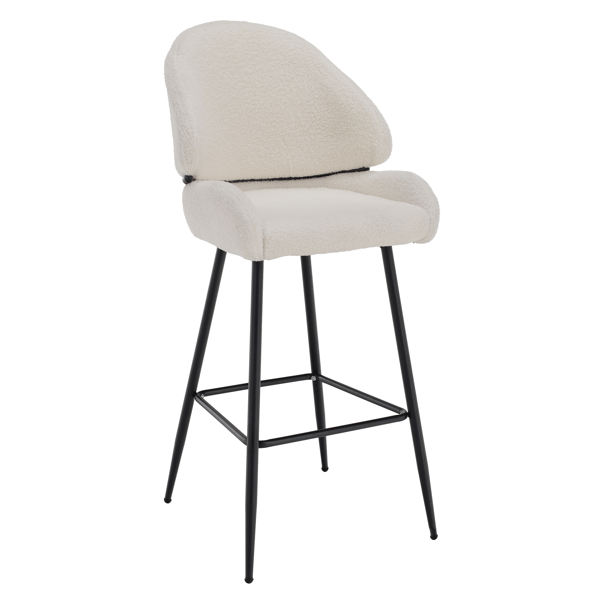 Scaun de bar SANAKO TYP 2, alb/negru