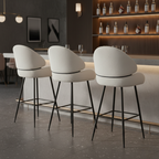 Scaun de bar SANAKO, alb / negru
