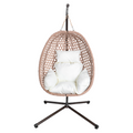 Scaun suspendat SANAN, pliabil, cupru/bej/crem