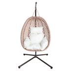 Scaun suspendat SANAN, pliabil, cupru/bej/crem