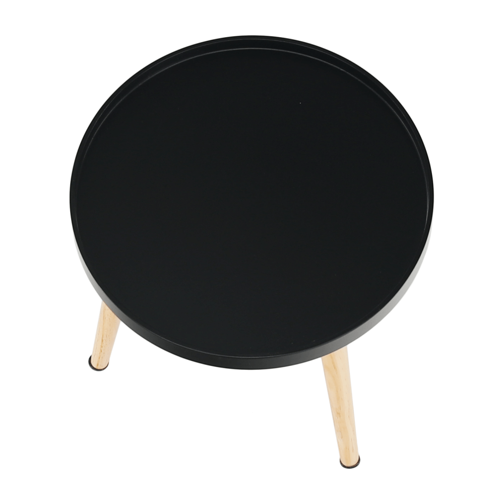 Masuta auxiliara SANSE, negru / natural