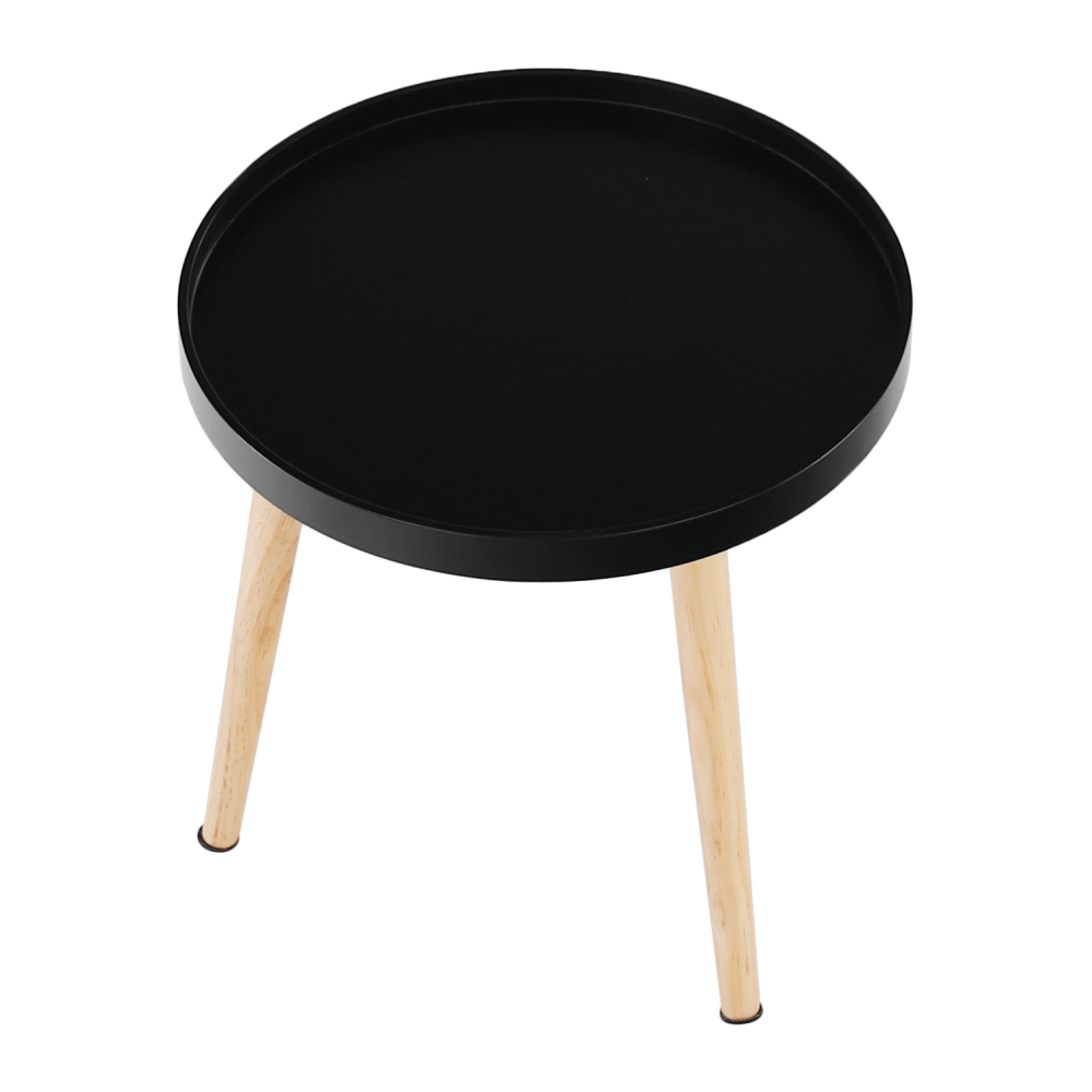 Masuta auxiliara SANSE, negru / natural