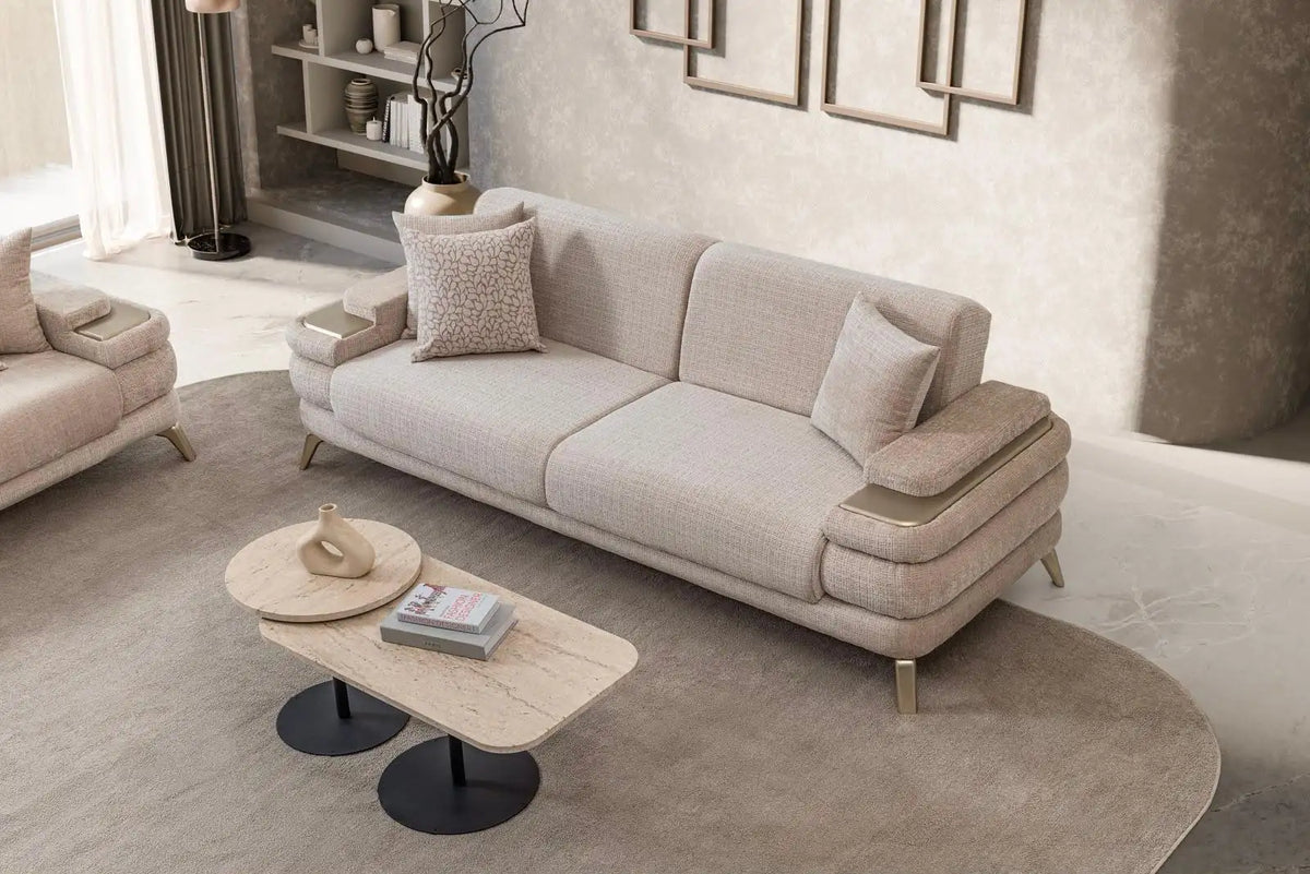 Canapea, extensibila 3 locuri Boucle Santa – Maxinova (imaginea 1)