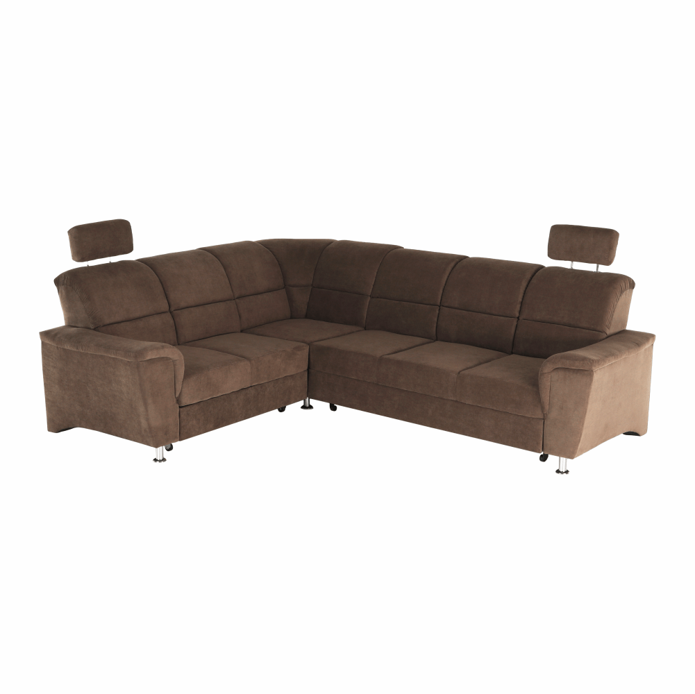 Coltar extensibil SANTIAGO, textil maro, stanga