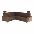 Coltar extensibil SANTIAGO, textil maro, stanga