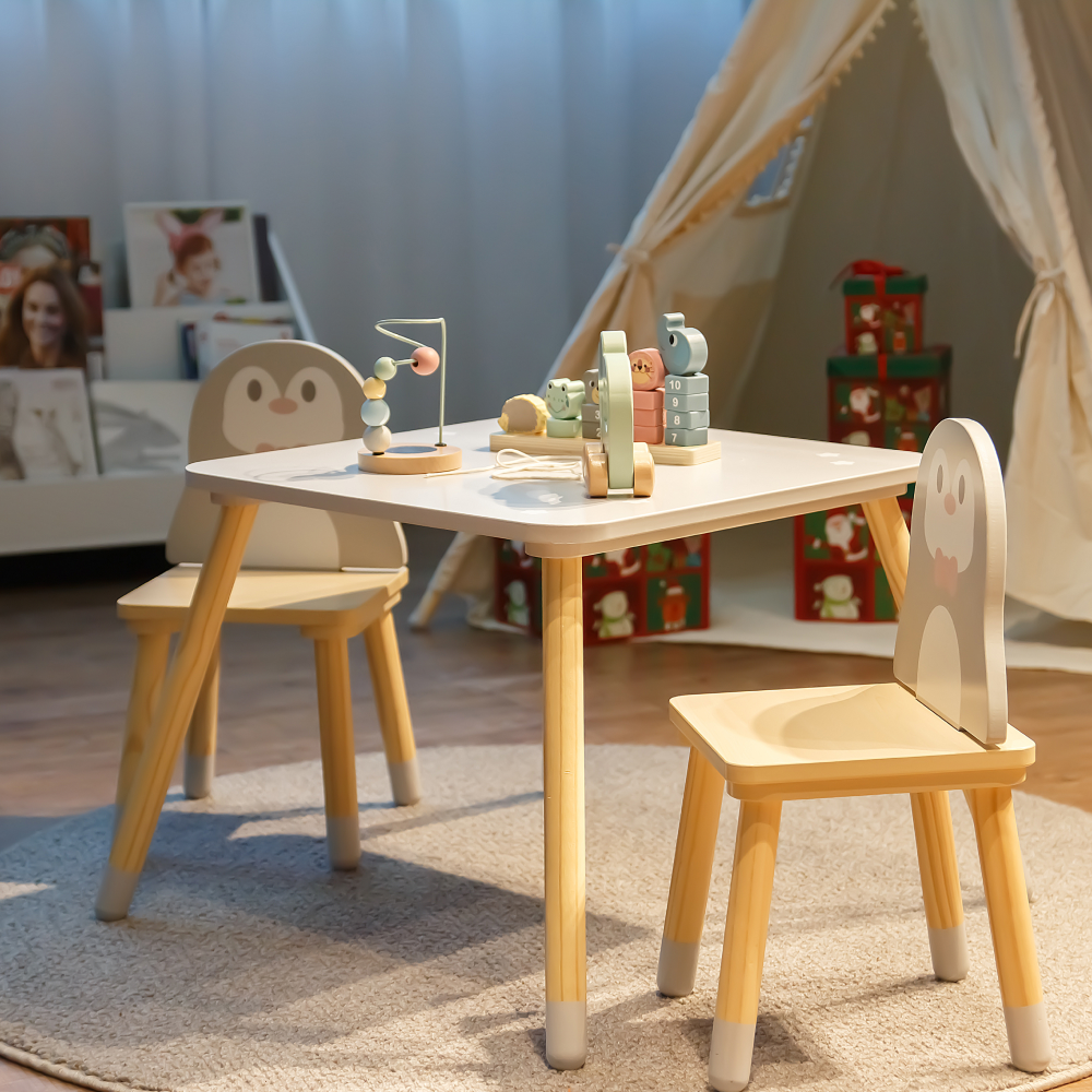 Mobilier copii SAVER, alb / gri