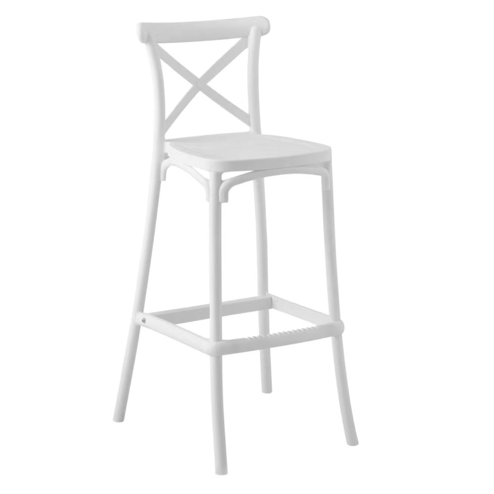 Scaun de bar SAVITA TYP 2, alb