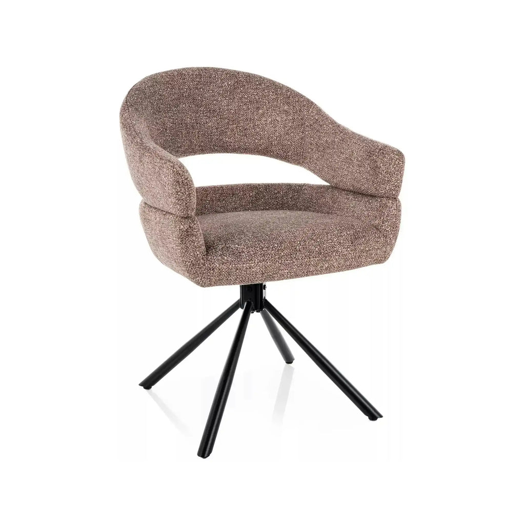 Scaun BORGO, bej inchis/negru