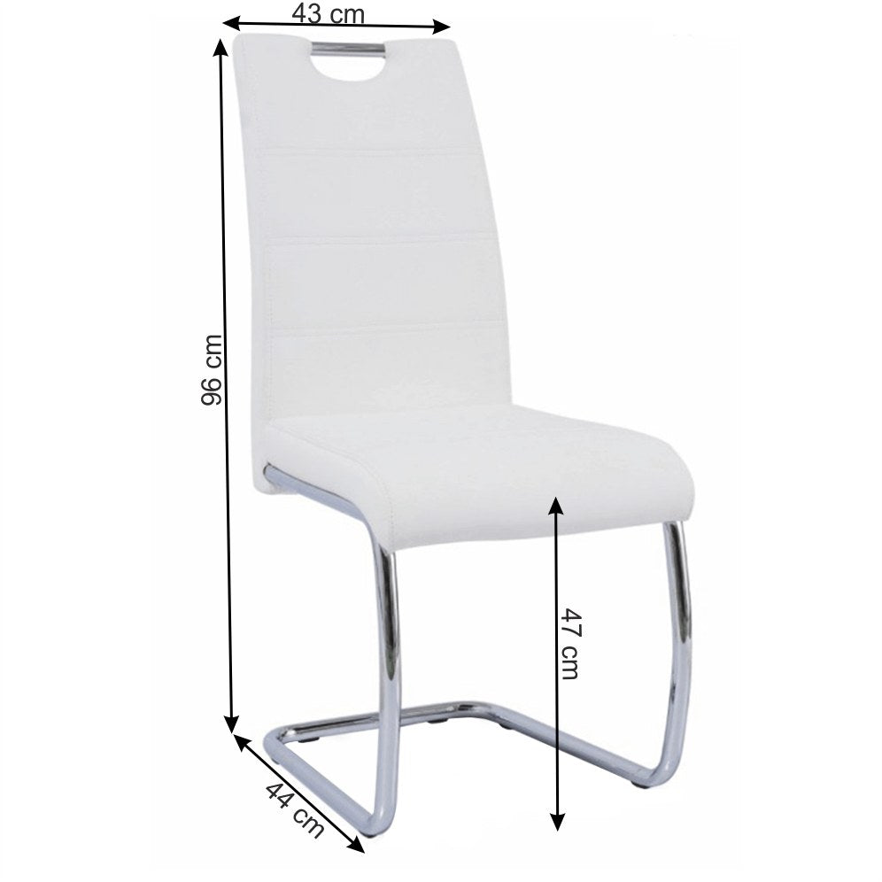 Scaun bucătărie Abira – schiță cu dimensiuni