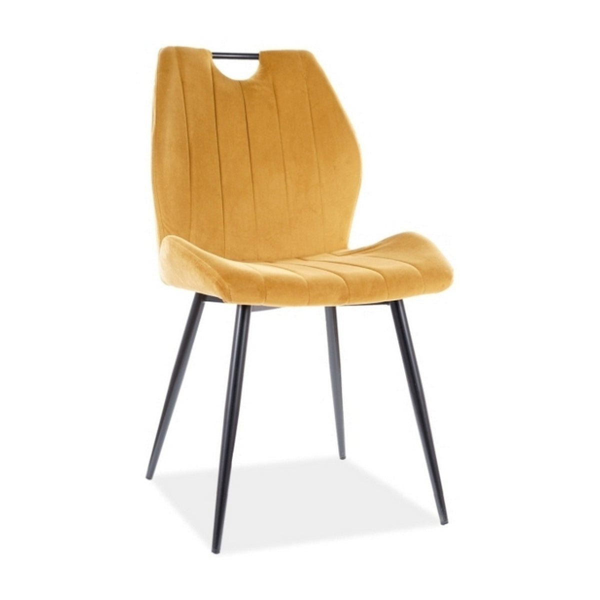 Scaun bucătărie Arco, galben, vedere din față
