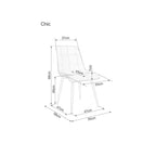 Scaun bucătărie Chic – schiță cu dimensiuni