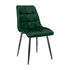 Scaun bucătărie Chic, verde și negru, vedere din față