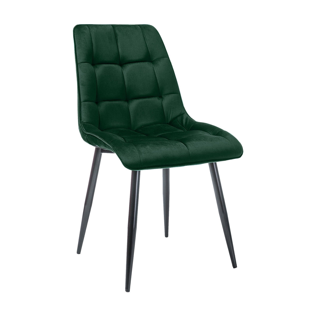 Scaun bucătărie Chic, verde și negru, vedere din față
