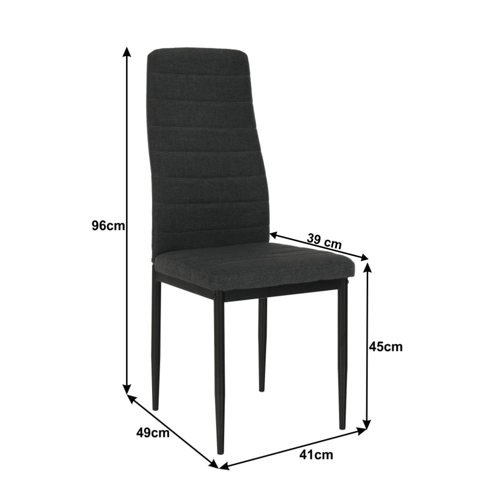 Scaun bucătărie Coleta – schiță cu dimensiuni