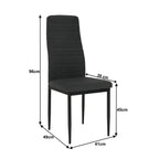 Scaun bucătărie Coleta – schiță cu dimensiuni