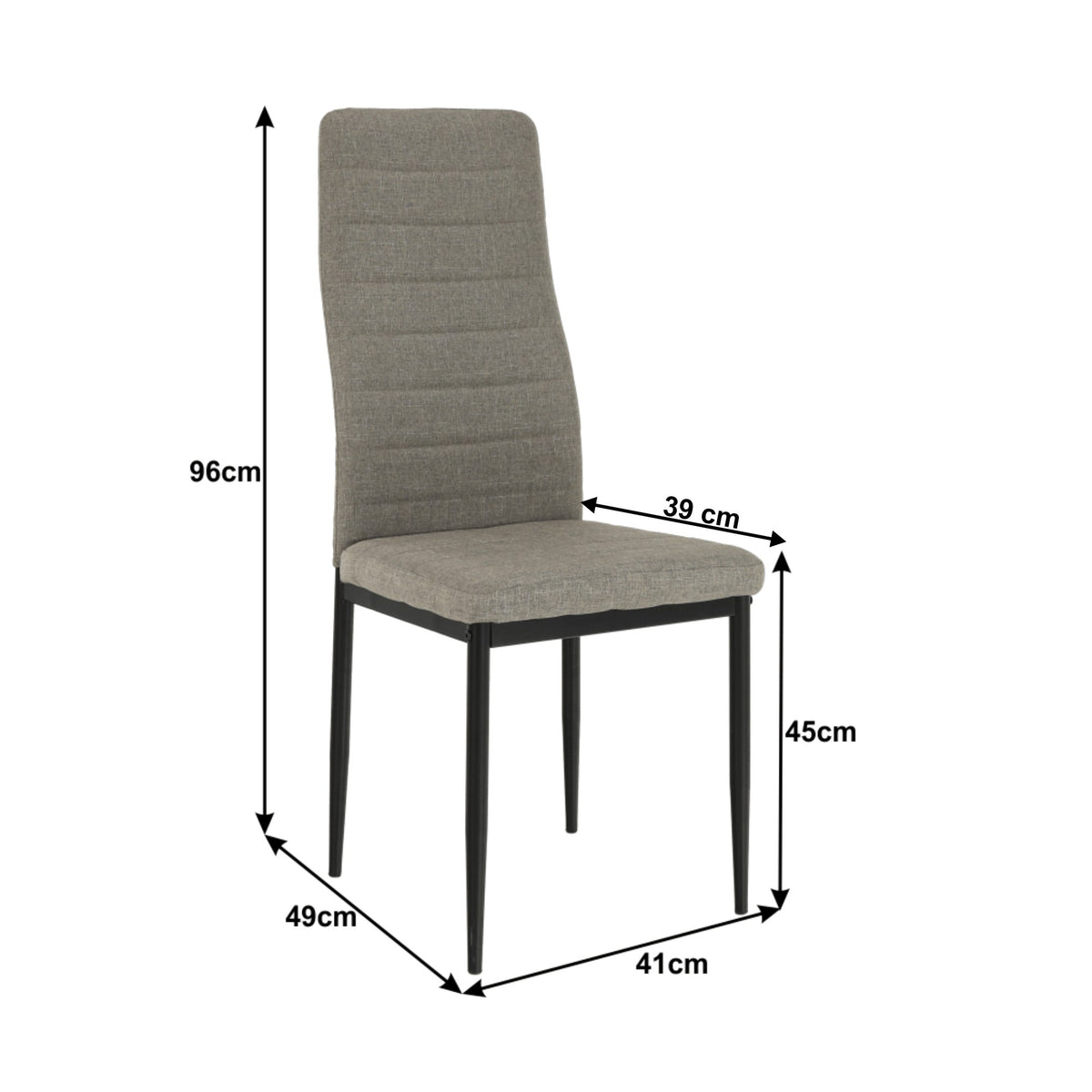 Scaun bucătărie Coleta – schiță cu dimensiuni