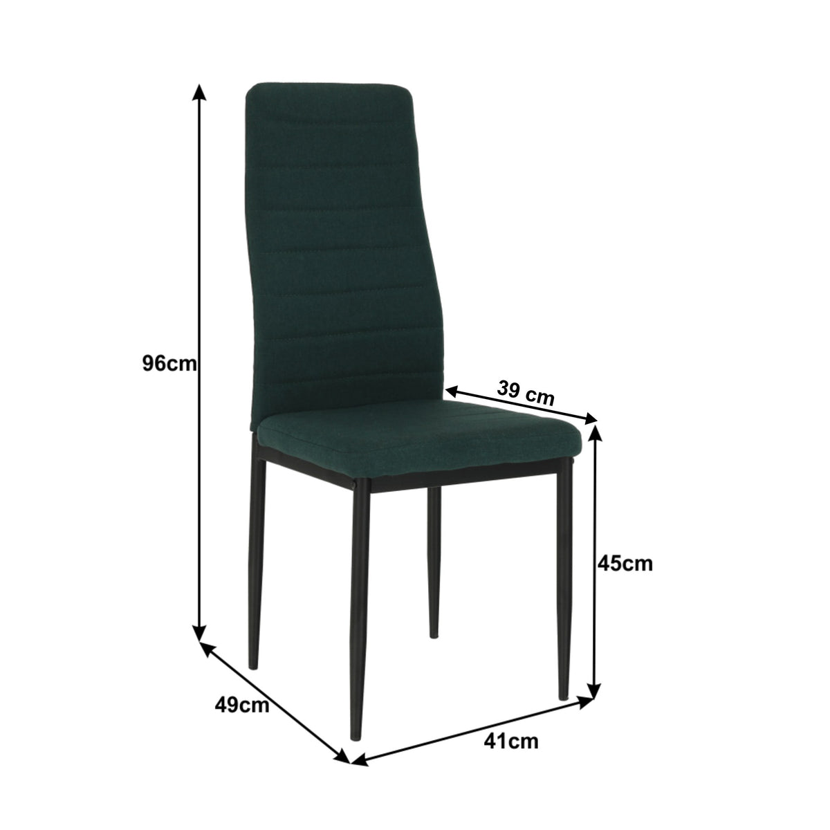 Scaun bucătărie Coleta – schiță cu dimensiuni