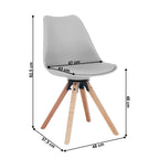 Scaun bucătărie Etosa – schiță cu dimensiuni