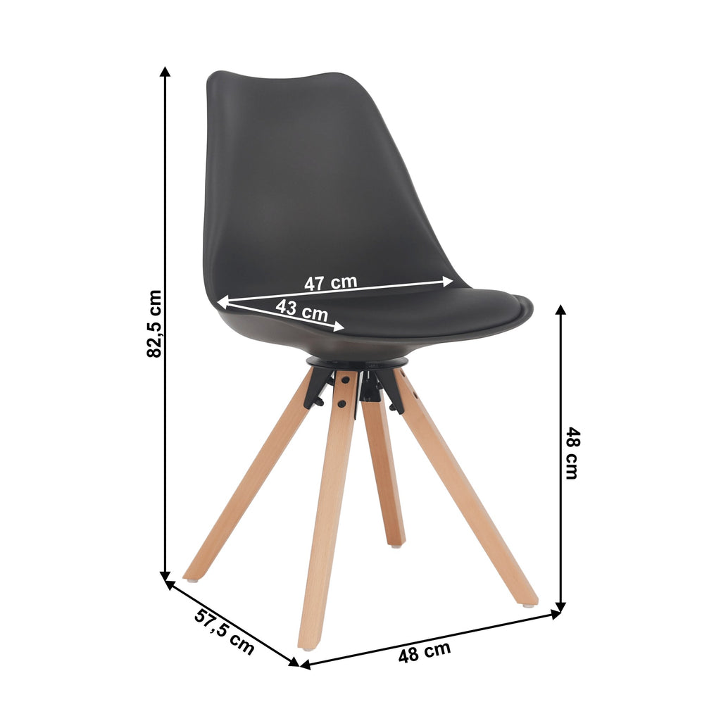 Scaun bucătărie Etosa – schiță cu dimensiuni
