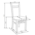 Scaun bucătărie Gerard 2 – schiță cu dimensiuni