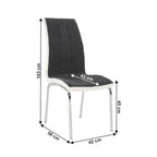 Scaun bucătărie Gerda – schiță cu dimensiuni