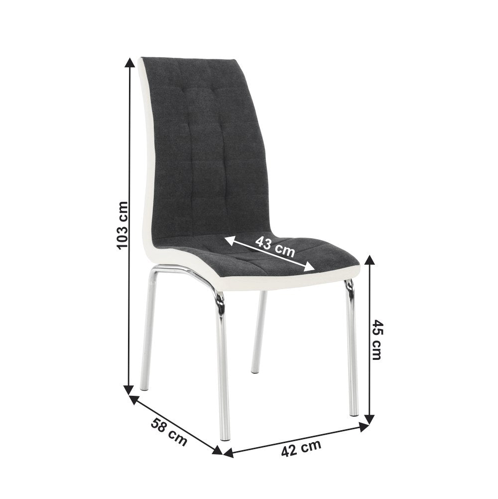 Scaun bucătărie Gerda – schiță cu dimensiuni