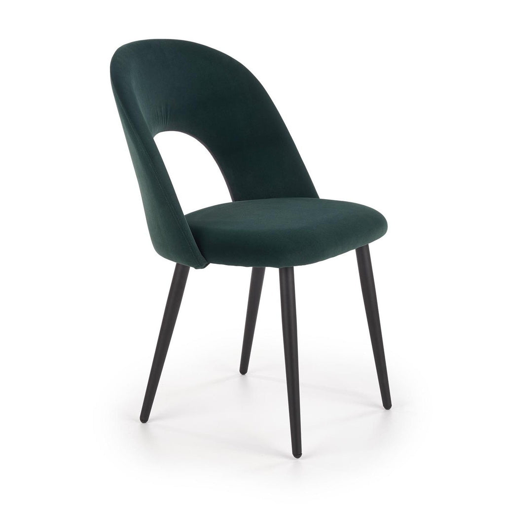 Scaun bucătărie K384, verde, vedere din față